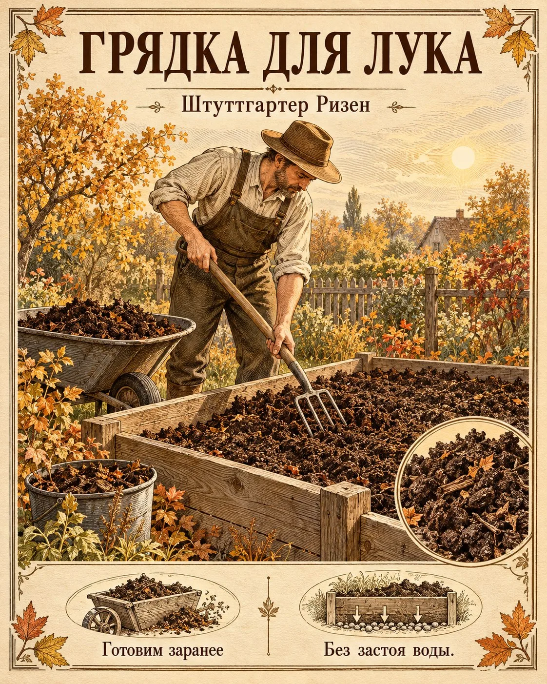 🌱 ГРЯДКУ ДЛЯ ЛУКА ГОТОВИМ ЗАРАНЕЕ