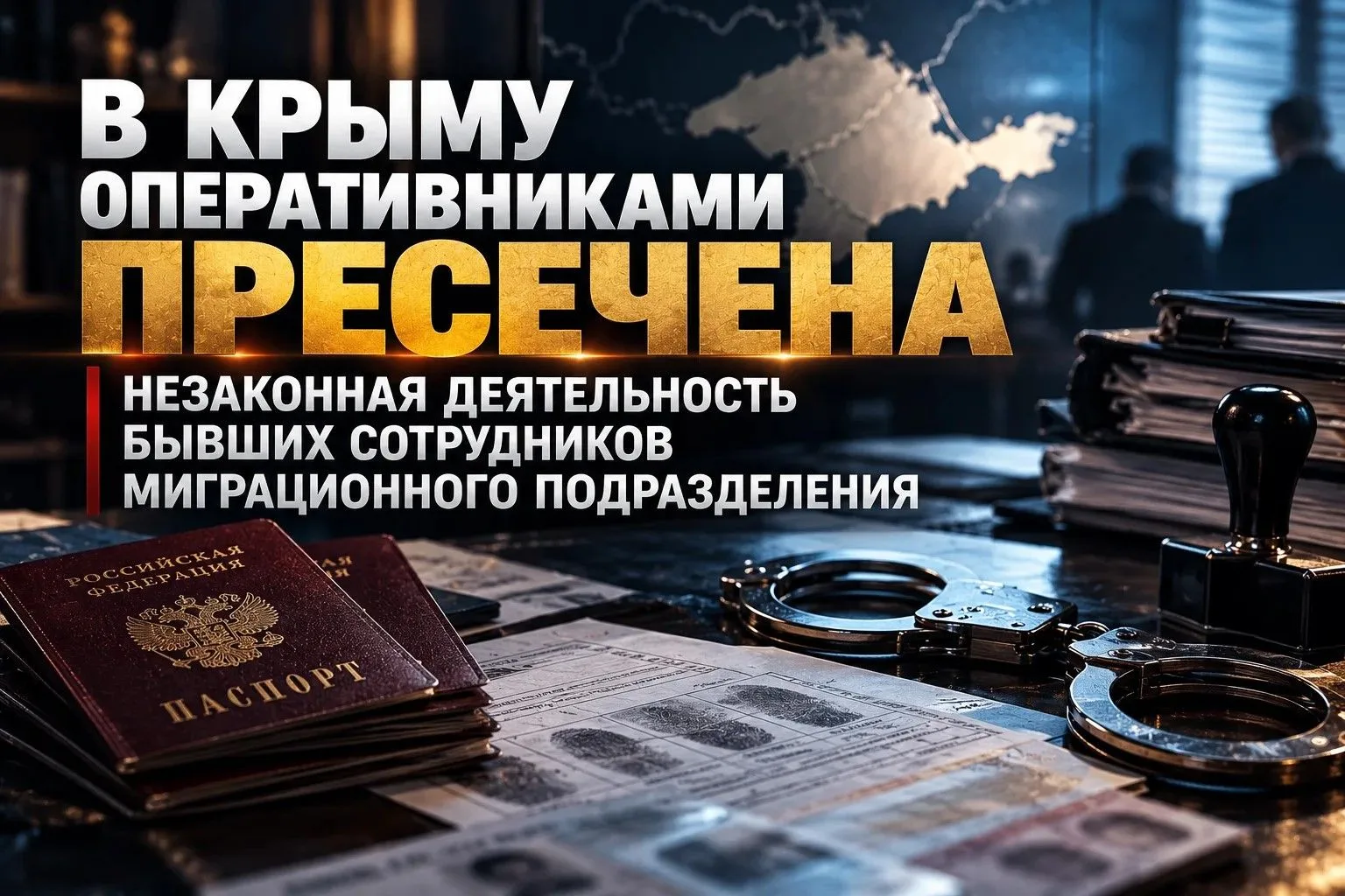 В Крыму оперативниками пресечена незаконная деятельность бывших сотрудников миграционно...