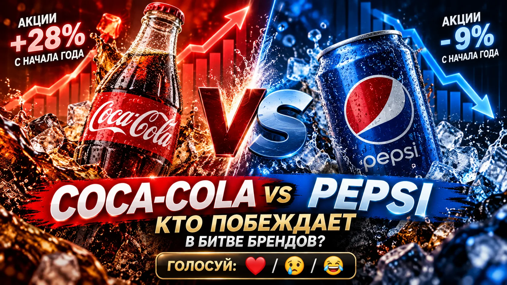 ⚡️ COCA-COLA УХОДИТ В ОТРЫВ ОТ PEPSI? БИТВА ДВУХ ГИГАНТОВ ОБОСТРЯЕТСЯ! 🥤