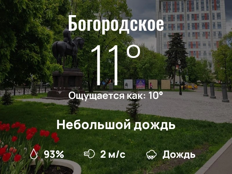 Что с погодой в Богородском?