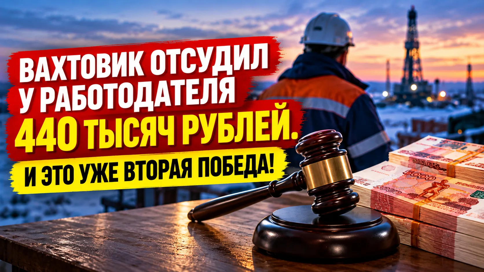 💰 Вахтовик отсудил у работодателя 440 тысяч рублей. И это уже вторая победа!