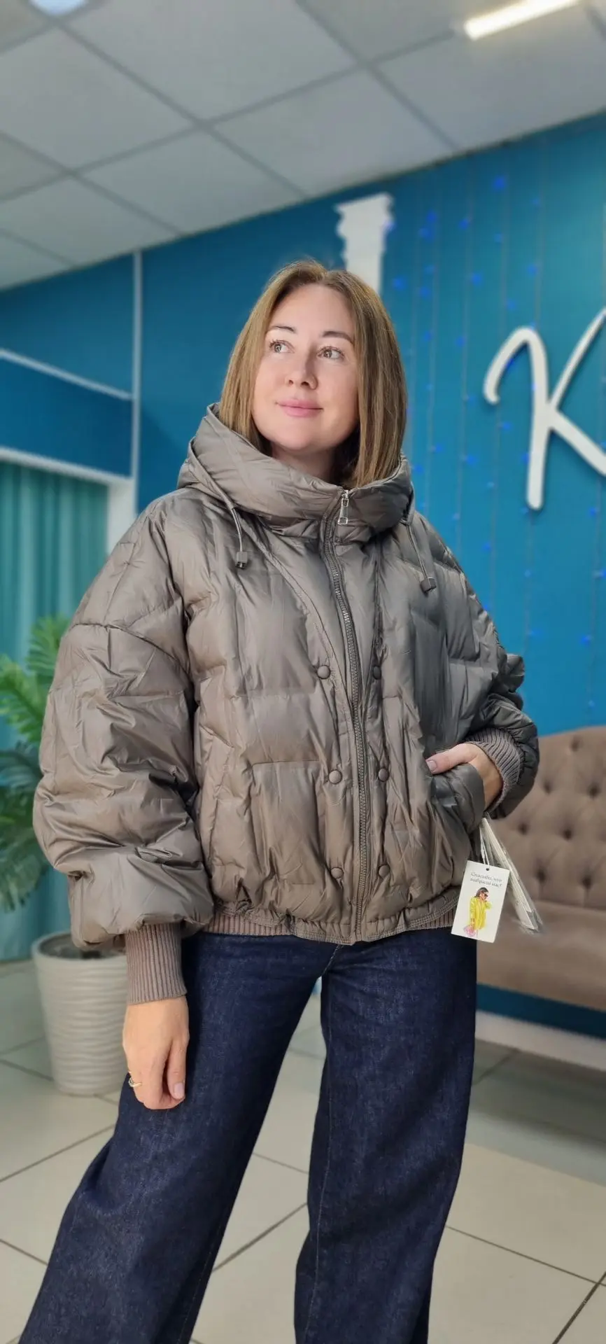 ✅️курточка оригинального кроя  в трех расцветках, наполнитель  БИОПУХ.