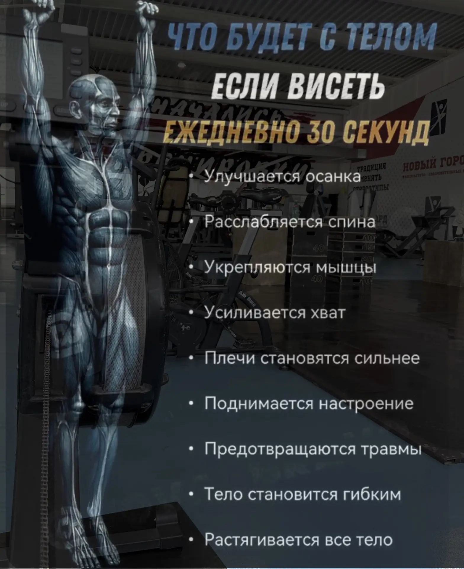 Что будет с телом, если висеть 30 секунд каждый день? 🤔
