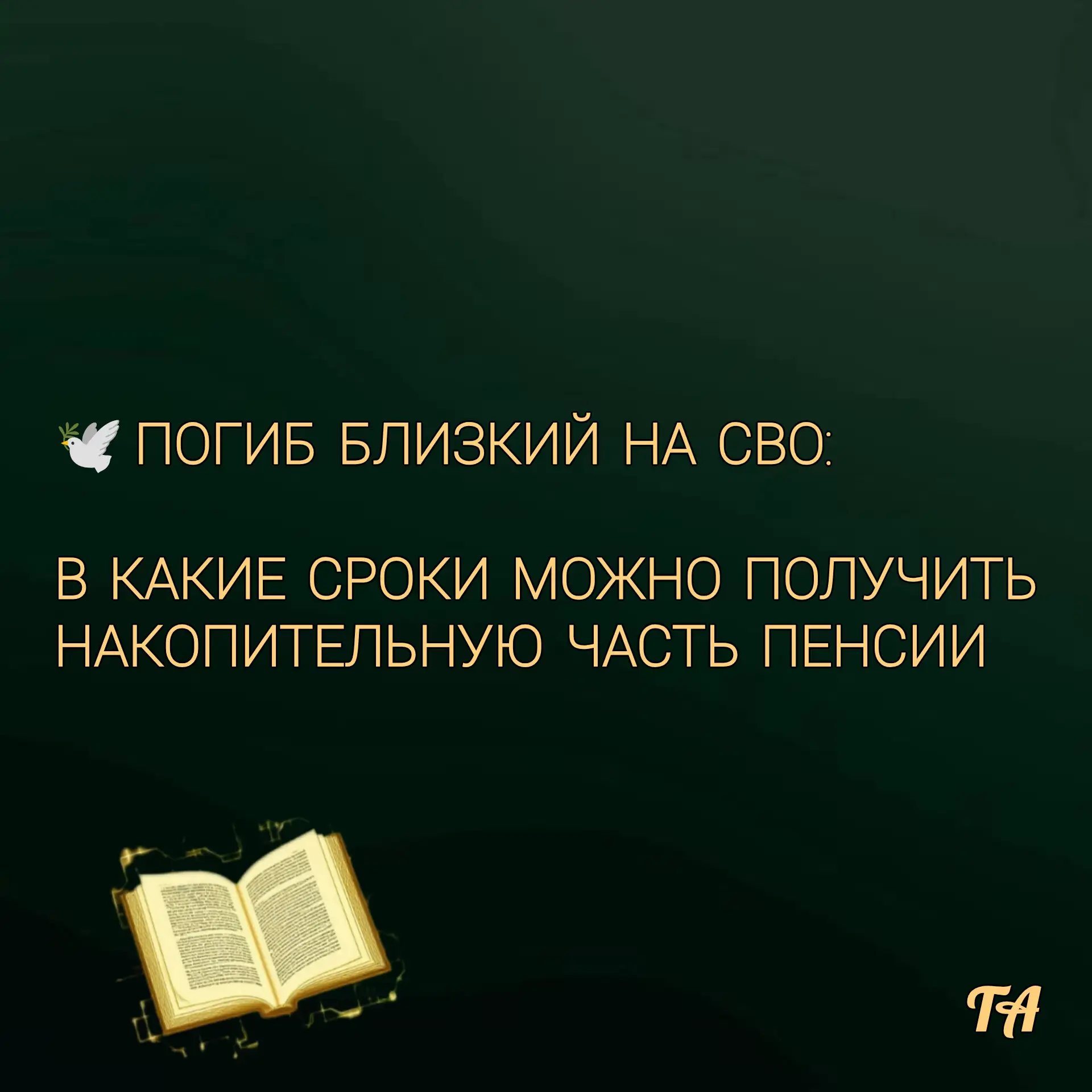 🕊️ ПОГИБ БЛИЗКИЙ НА СВО: В КАКИЕ СРОКИ МОЖНО ПОЛУЧИТЬ НАКОПИТЕЛЬНУЮ ЧАСТЬ ПЕНСИИ