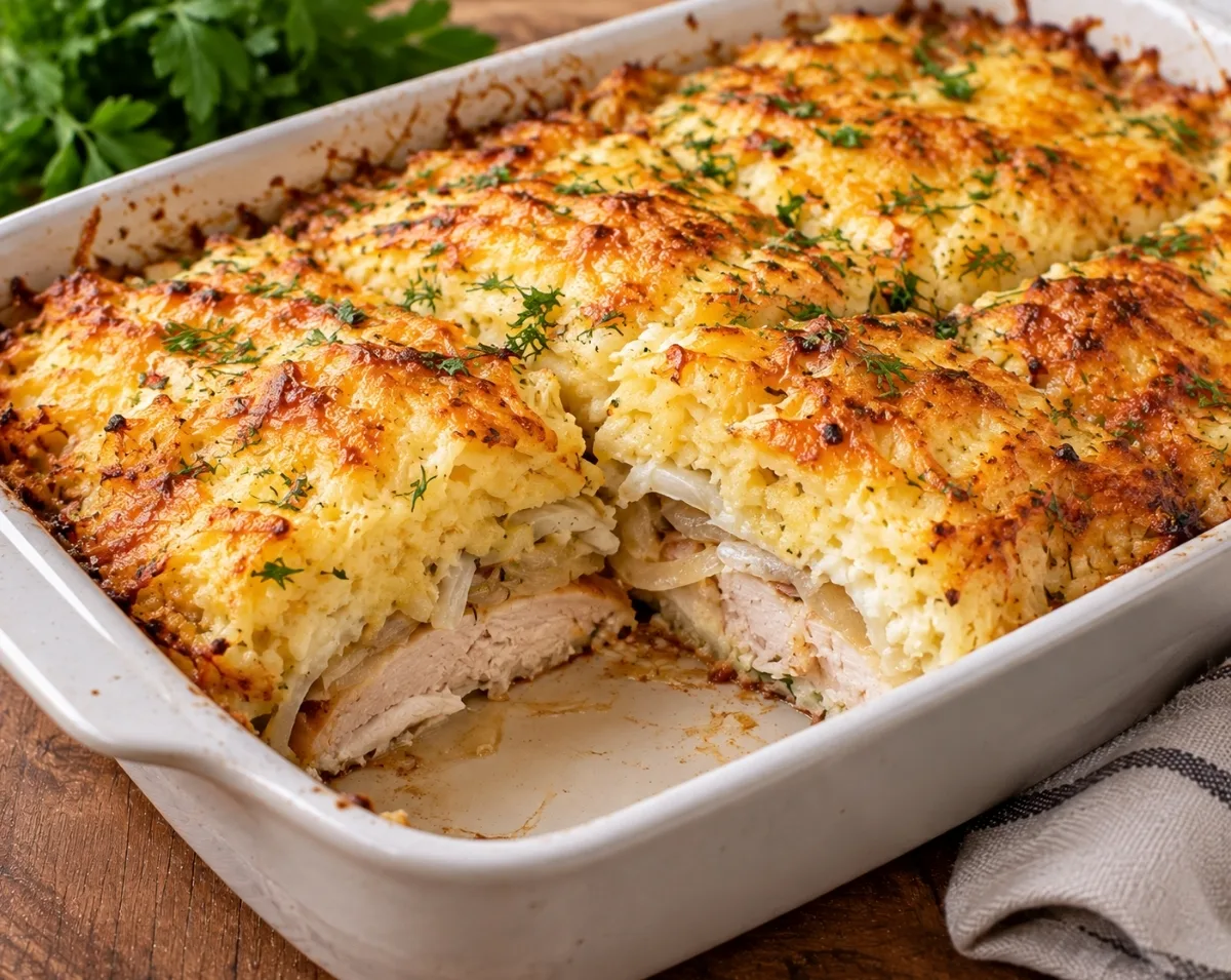 🥔 КУРИЦА ПОД КАРТОФЕЛЬНОЙ ШУБОЙ — СОЧНАЯ И С СЫРНОЙ КОРОЧКОЙ! 🧀