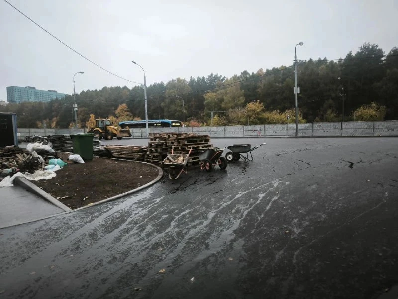 🌳 Благоустройство бывшей автомойки в районе Солнцево близится к концу