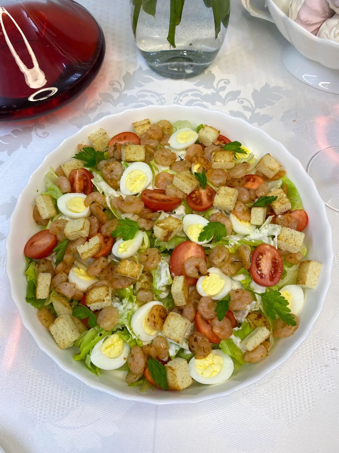 САЛАТ С КРЕВЕТКАМИ 🍤