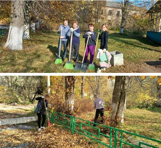 🍂 В Приупском прошёл очередной осенний субботник​