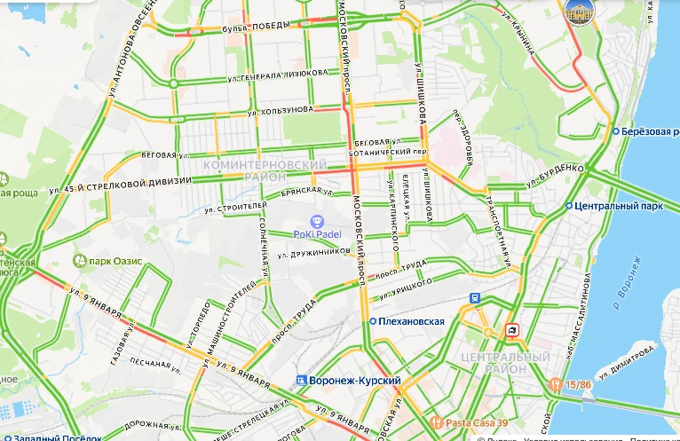 🤔Большие пробки на Московском проспекте и улице 9 Января