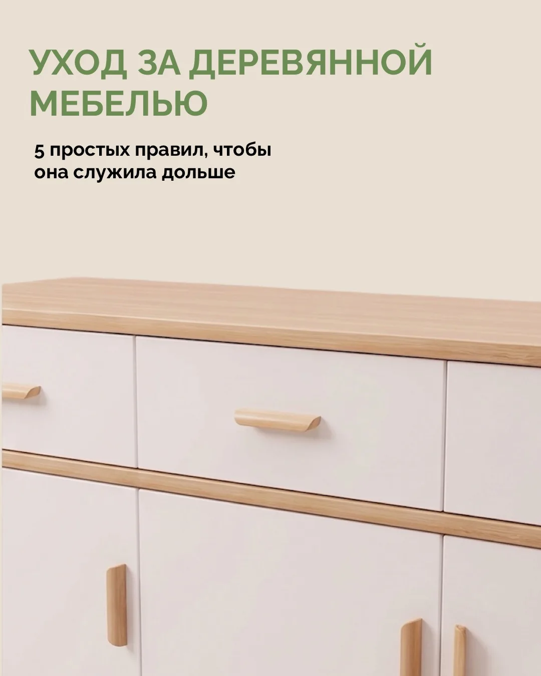 Как продлить жизнь деревянной мебели? 🌿