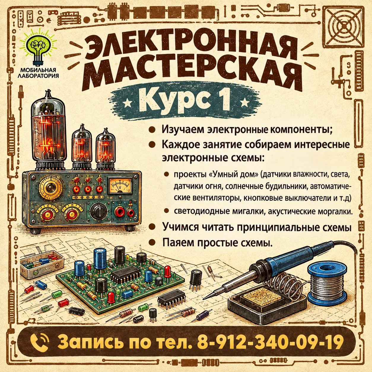 Анонсируем наборы на курсы "Электронной мастерской" - для начинающих, и тех кто прошёл ...