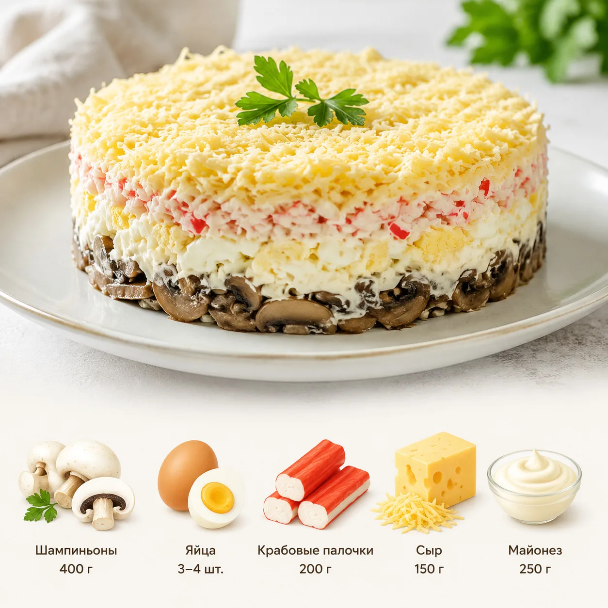 Салат «Воздушный» 🤤