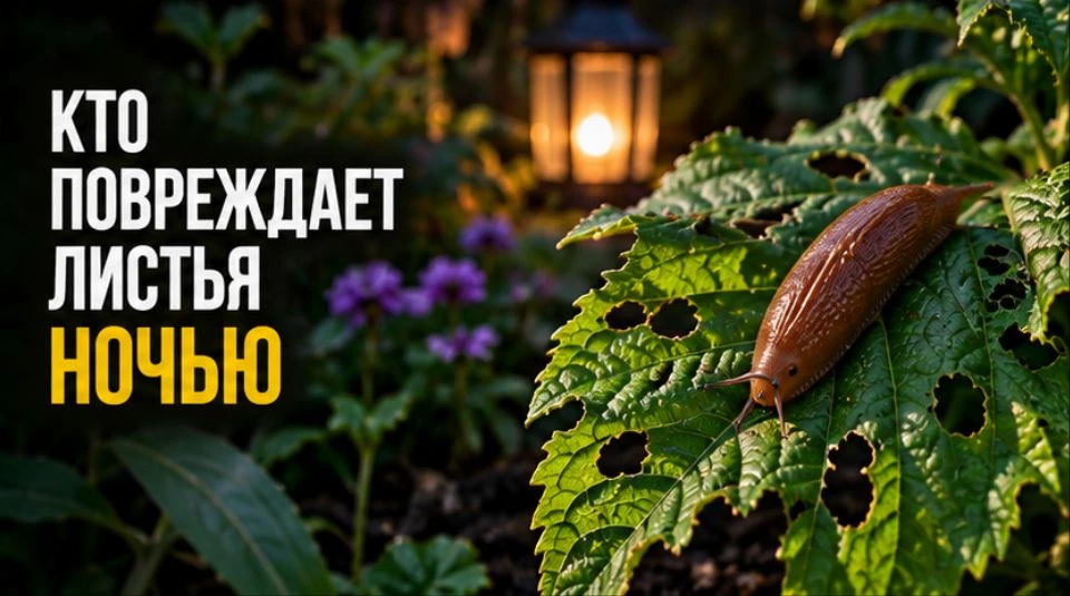 Кто повреждает листья ночью