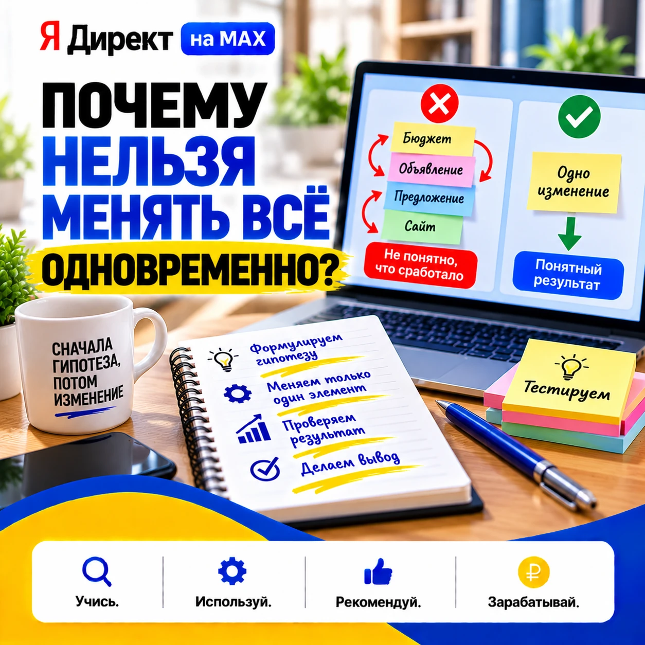 ⚙️ Почему нельзя менять всё одновременно?
