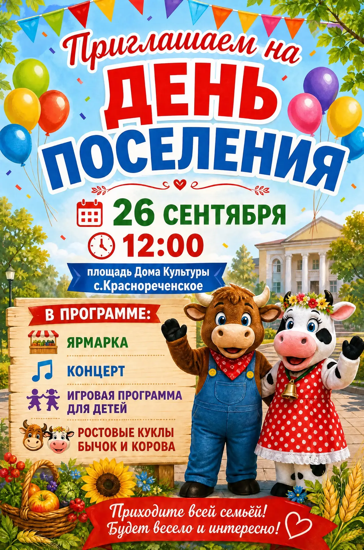 🎉ВНИМАНИЕ!ДЕНЬ ПОСЕЛЕНИЯ!🎉