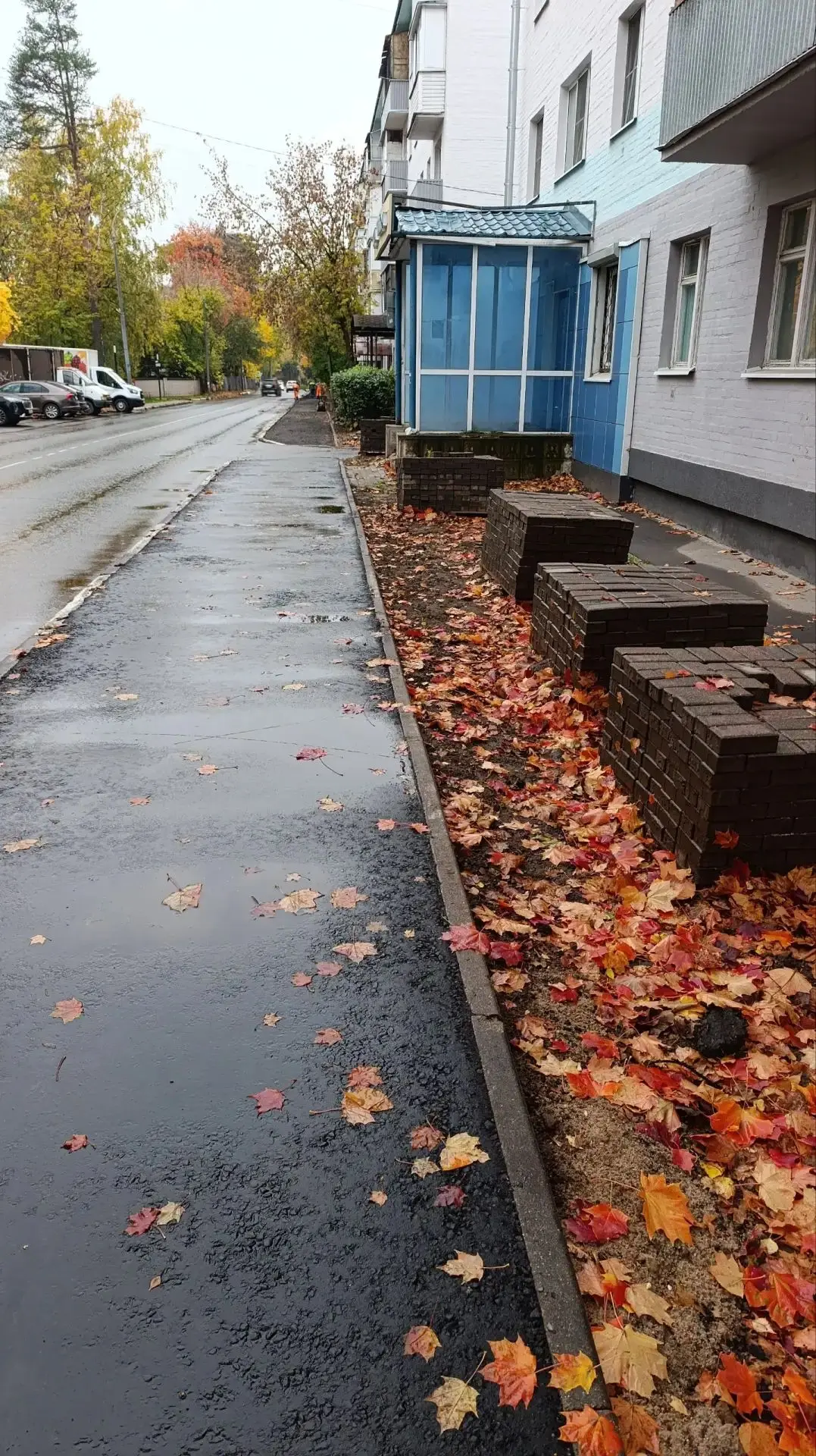 🚧 На улице Крылова вместо плитки уложили асфальт