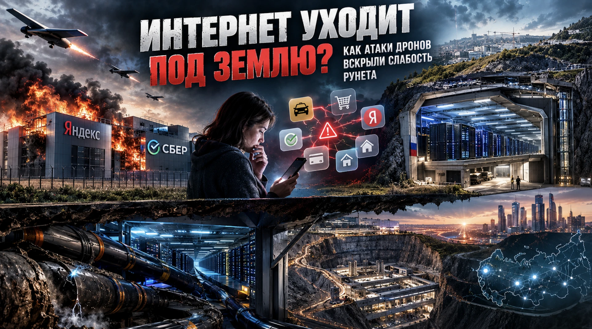 ‼️  Интернет уходит под землю? Как атаки дронов вскрыли слабость Рунета