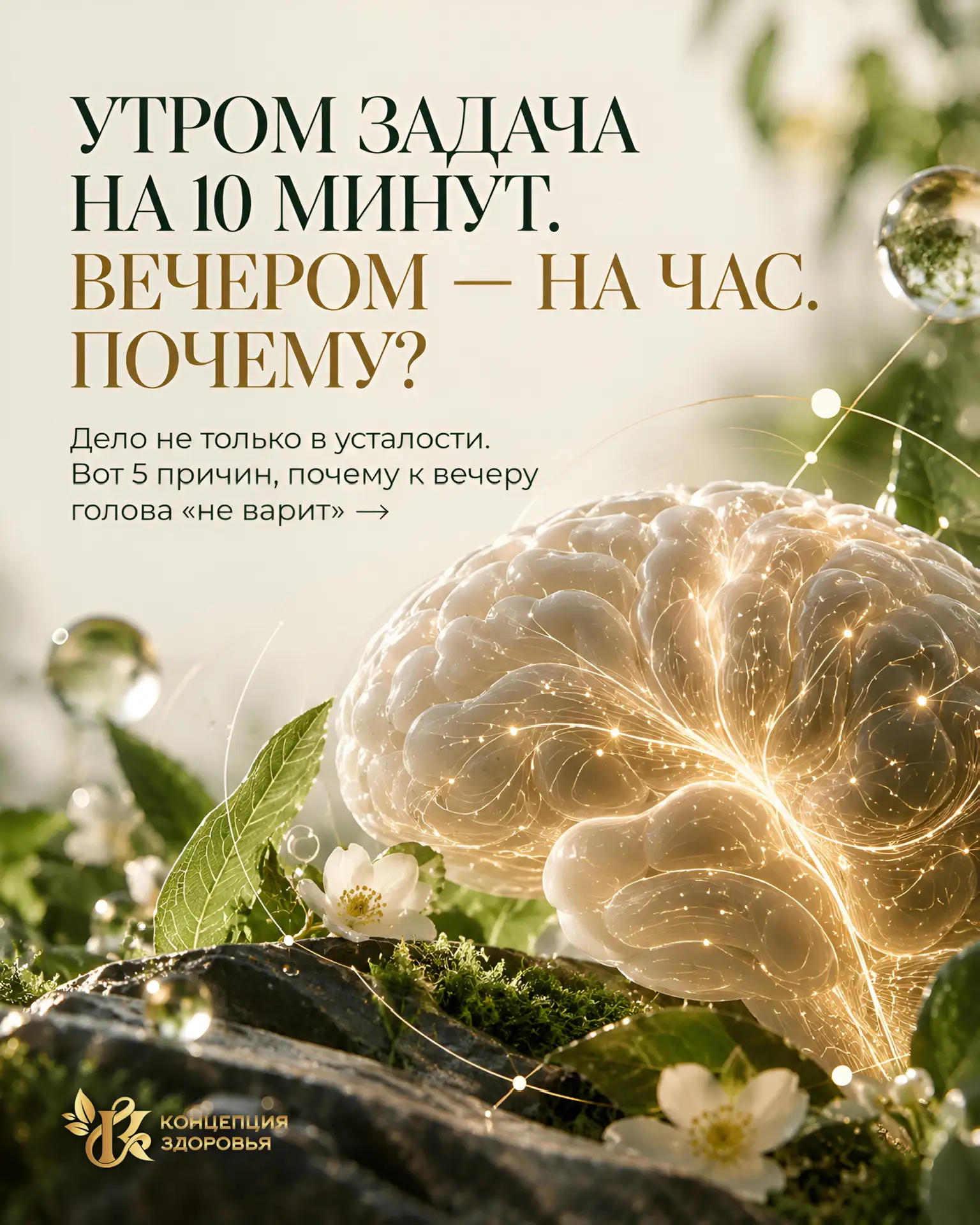 Иногда проблема не в концентрации. Она просто первой показывает, что ресурса стало меньше.
