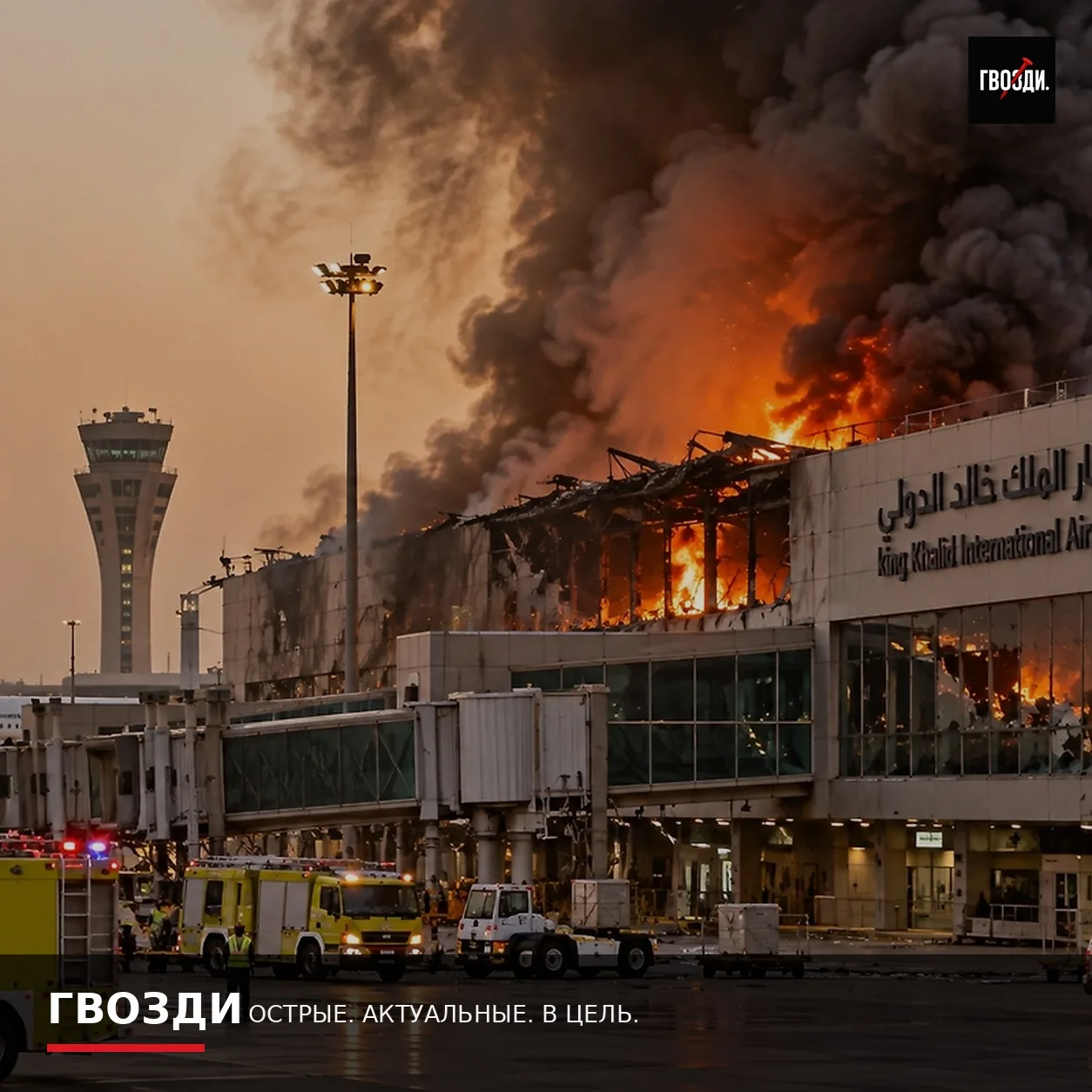 Снаряд попал в пассажирский терминал аэропорта Эр-Рияда