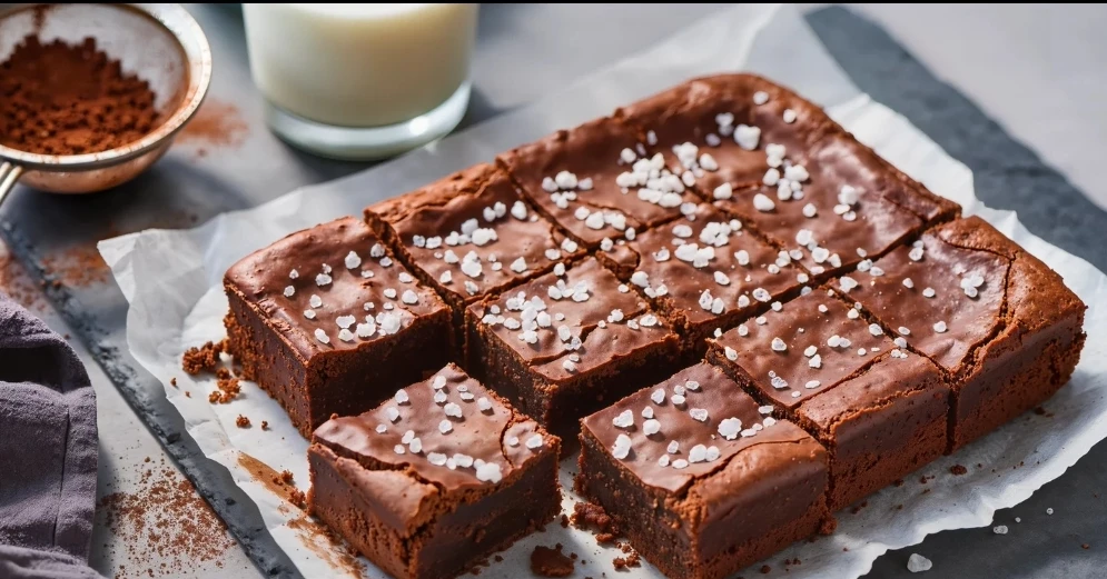 🍫 ТЕКУЧИЙ ШОКОЛАДНЫЙ БРАУНИ С МОРСКОЙ СОЛЬЮ — 68₽/порция