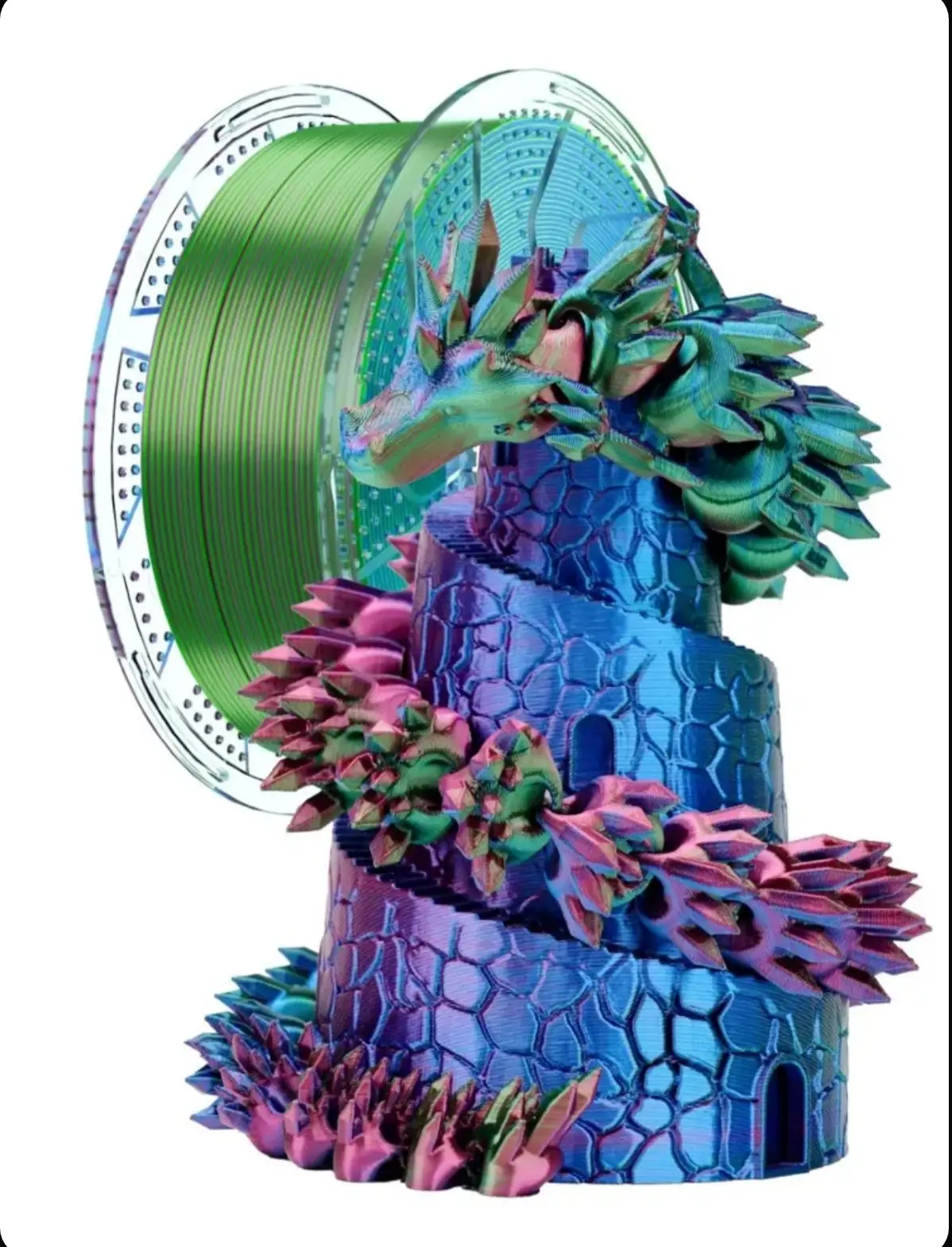 ☑️ Conjure Silk PLA для 3D принтера, нить из пла 1,75 мм, двойная/Трехцветная нить, пла...