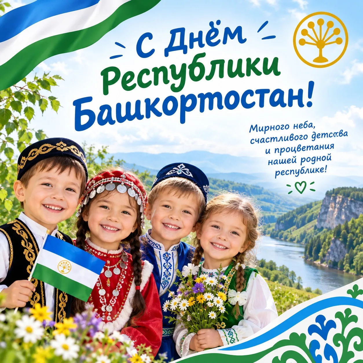 💙🤍💚 С Днём Республики Башкортостан!