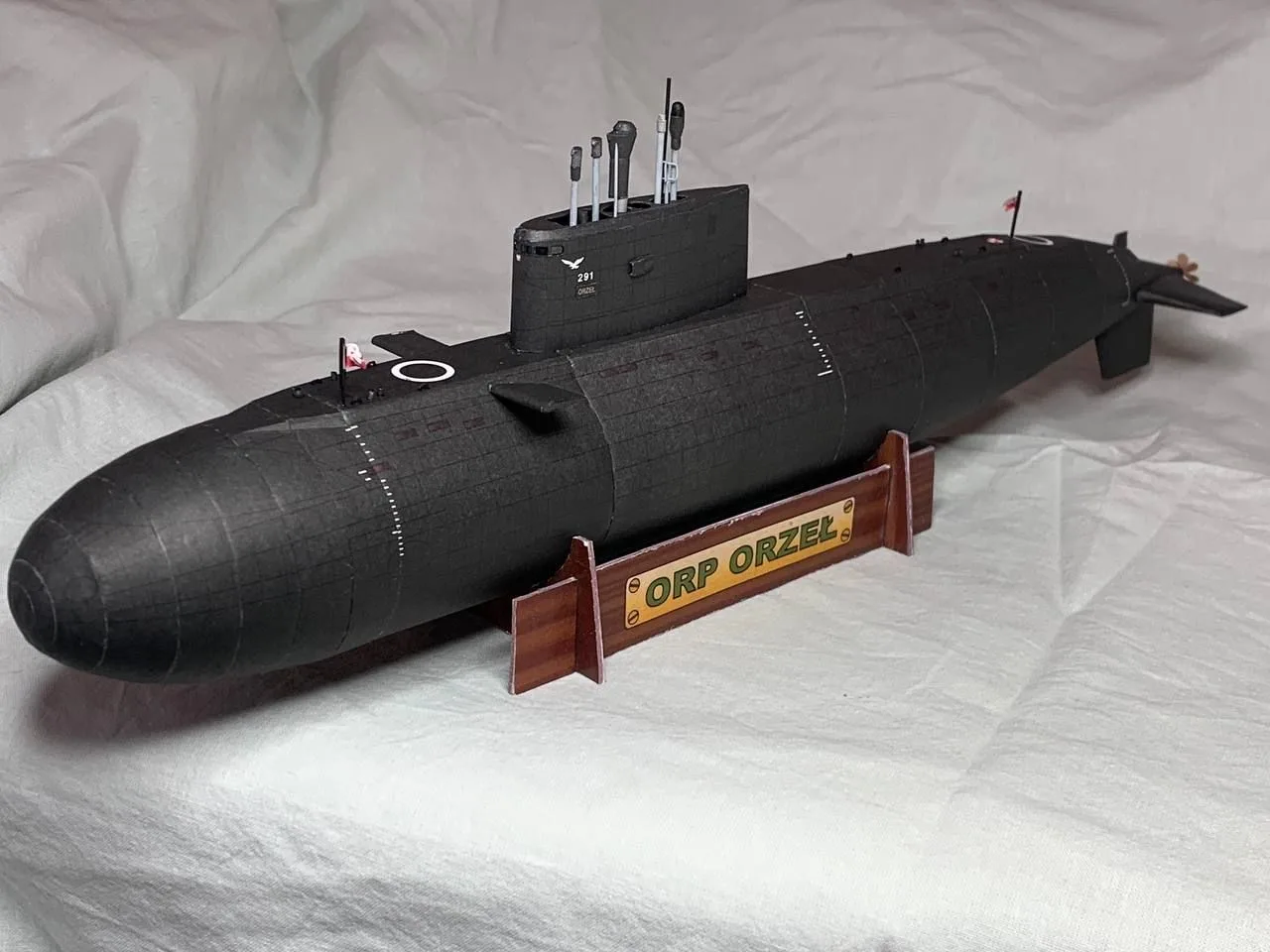 Польскую подводную лодку ORP Orzel (1:200, бумага, издательство Answer) построил не #Ка...