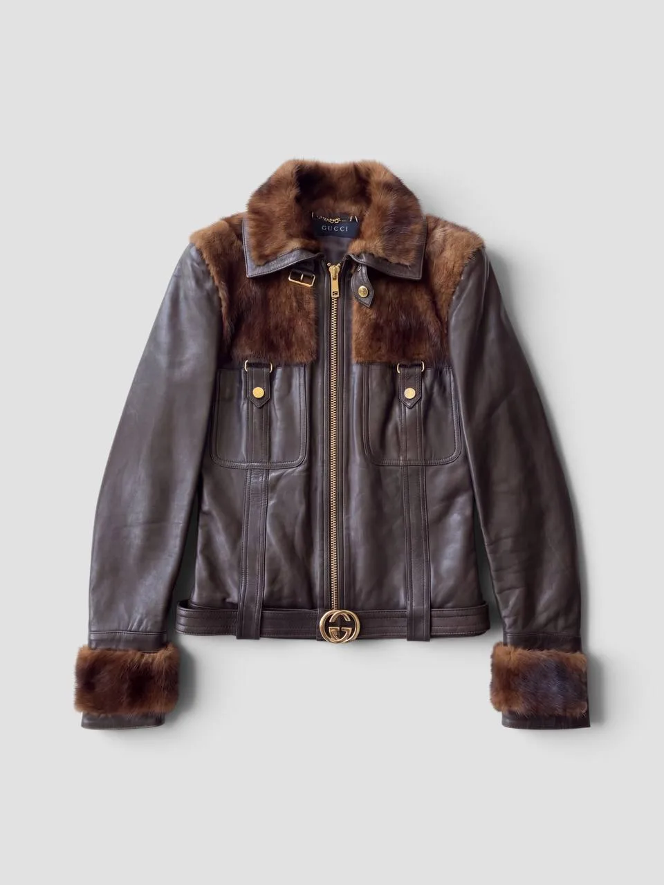Новая кожаная куртка Gucci,