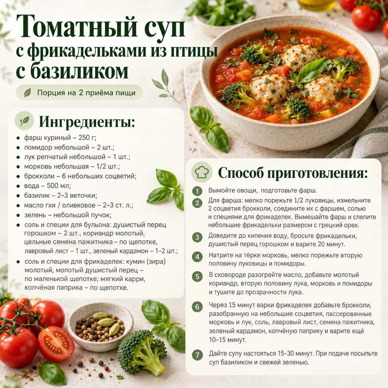 Суп для поддержки ЖКТ 🍲