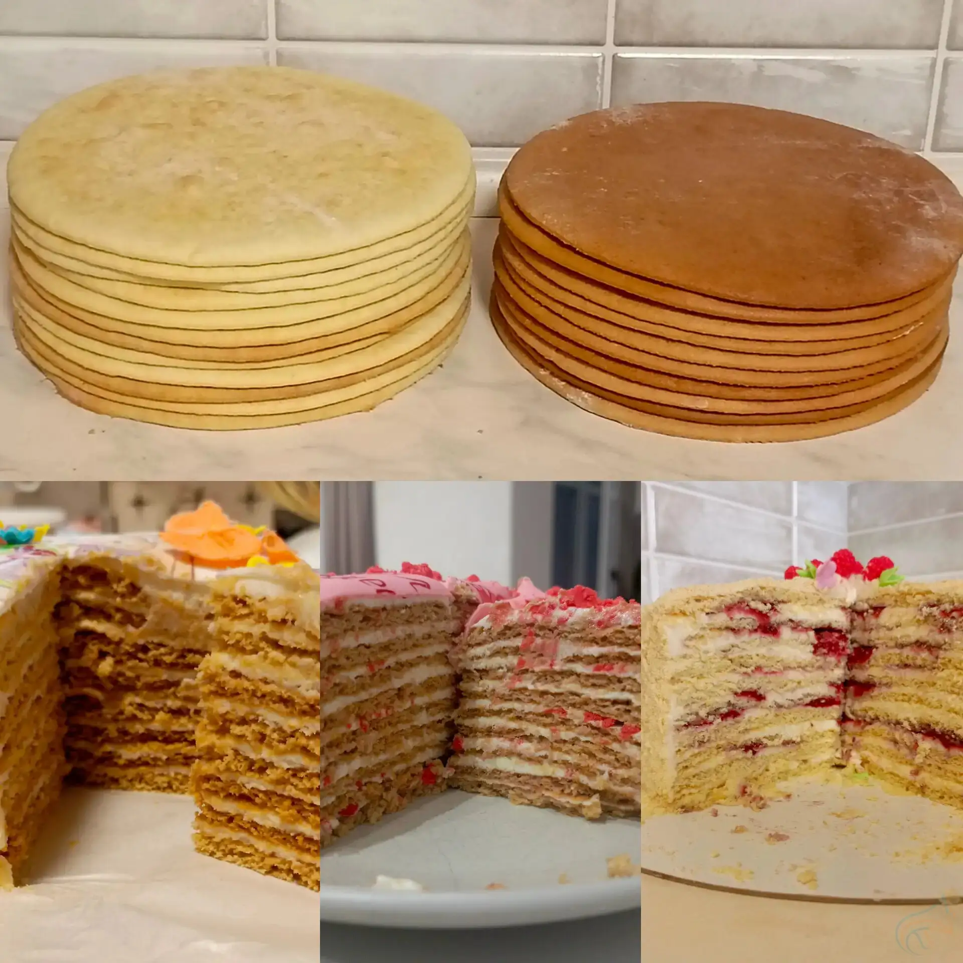 📌 Готовые коржи для вашего тортика.