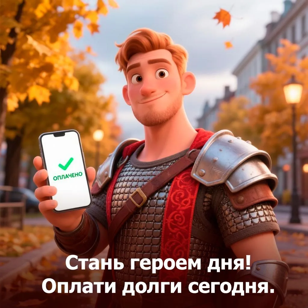 Не забывайте, что платить вовремя – выгодно! Оплатите долги сегодня и станьте героем дн...