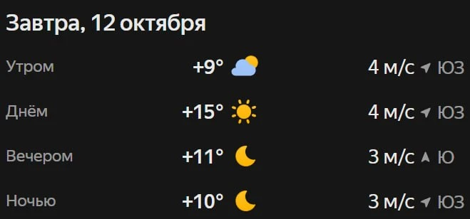 Прогноз погоды☀️