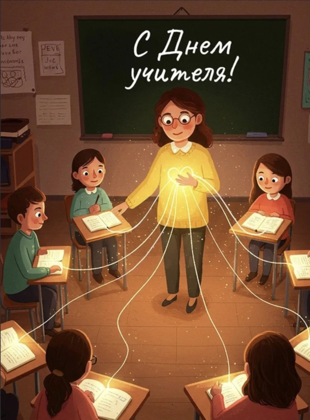 Поздравляем Вас с замечательным праздником — Днем учителя. Желаю всегда сохранять в душ...
