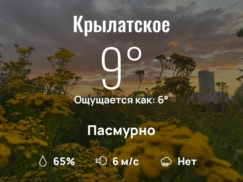 Что с погодой в Крылатском?
