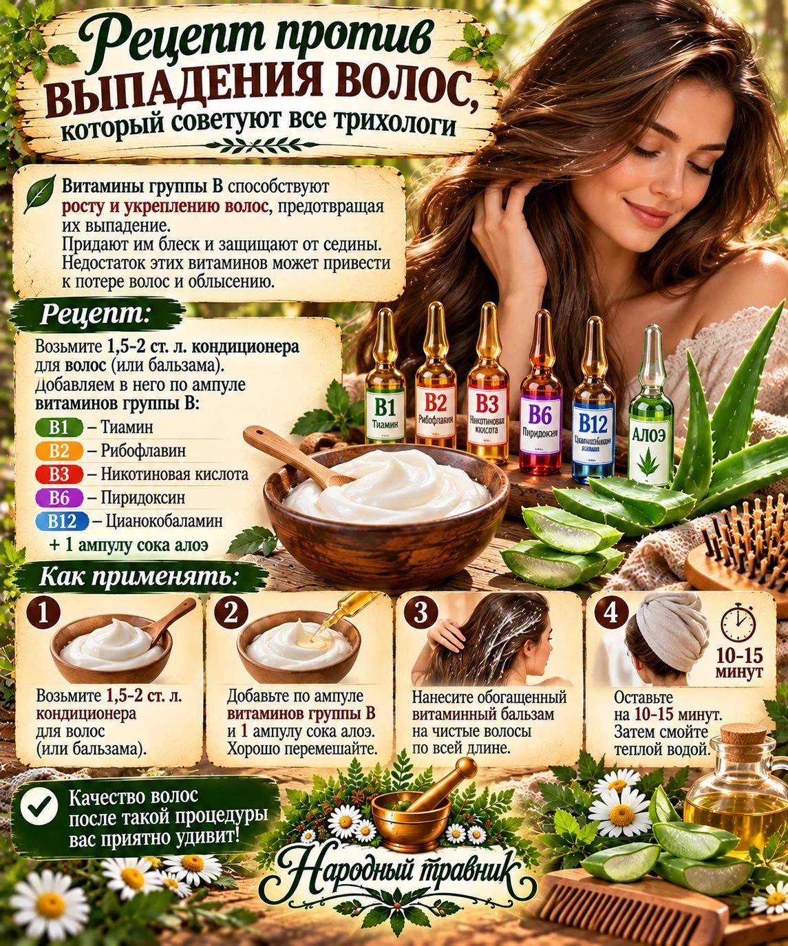 Рецепт против выпадения волос, который советуют все трихотомии🌱💇‍♀️