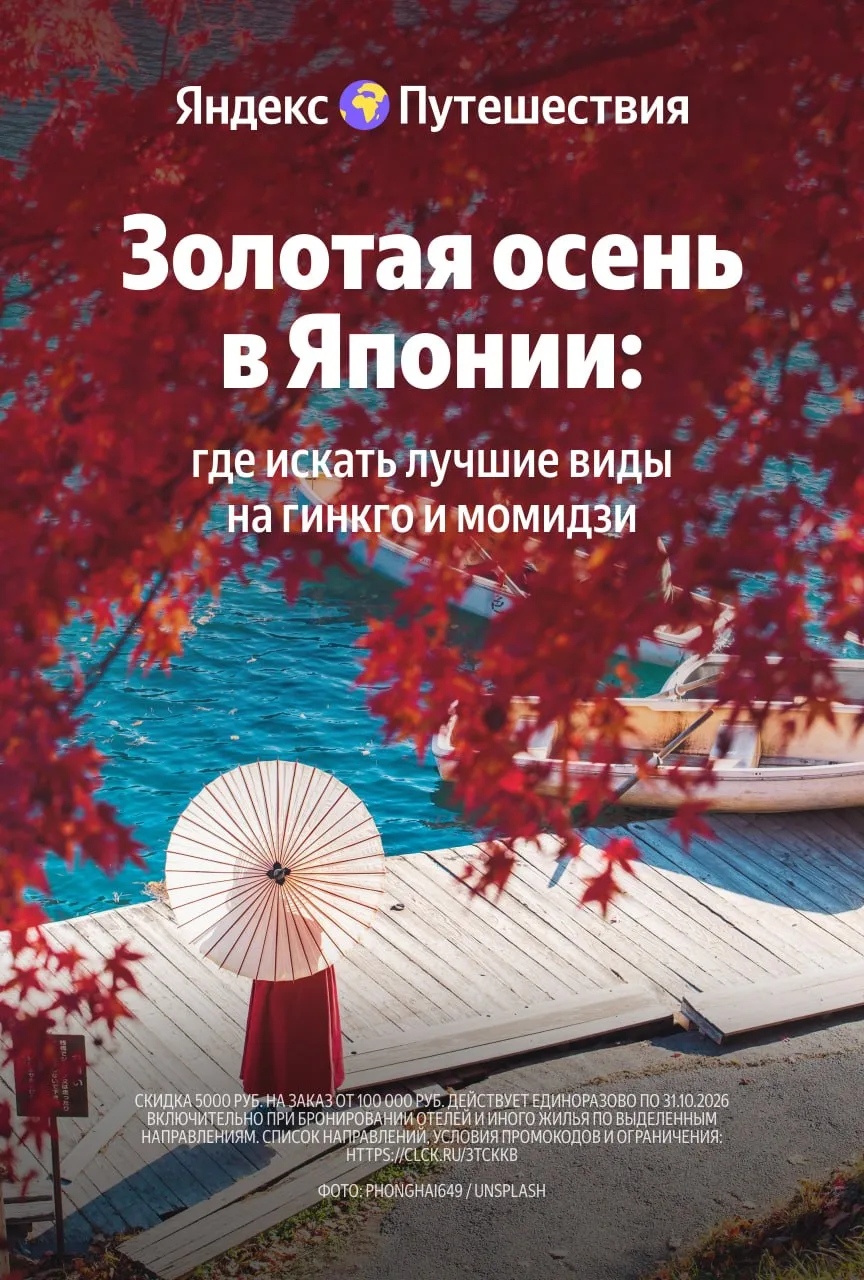 За золотой осенью — в Японию 🪻