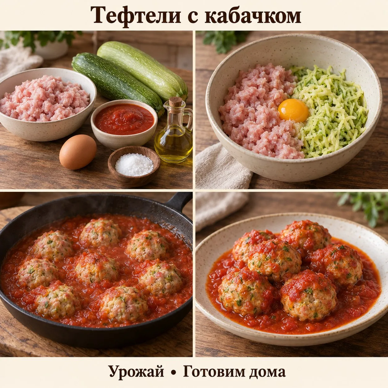 🥒 Тефтели с кабачком — сочные без сложностей