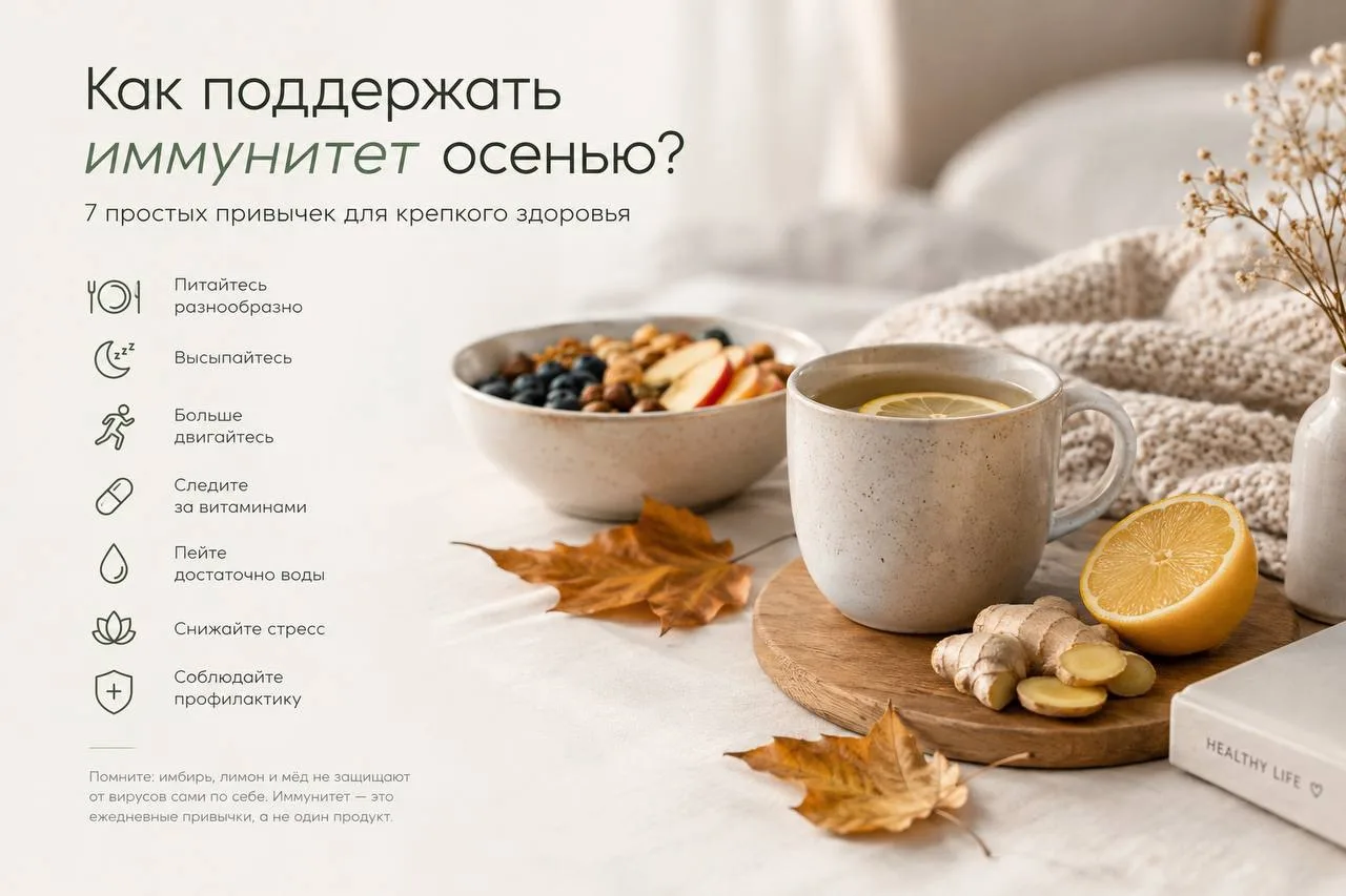Как поддержать иммунитет осенью? 🍂