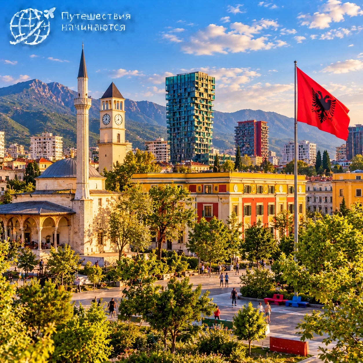 🌍 Сегодня путешествуем по Тиране — столице Албании 🇦🇱