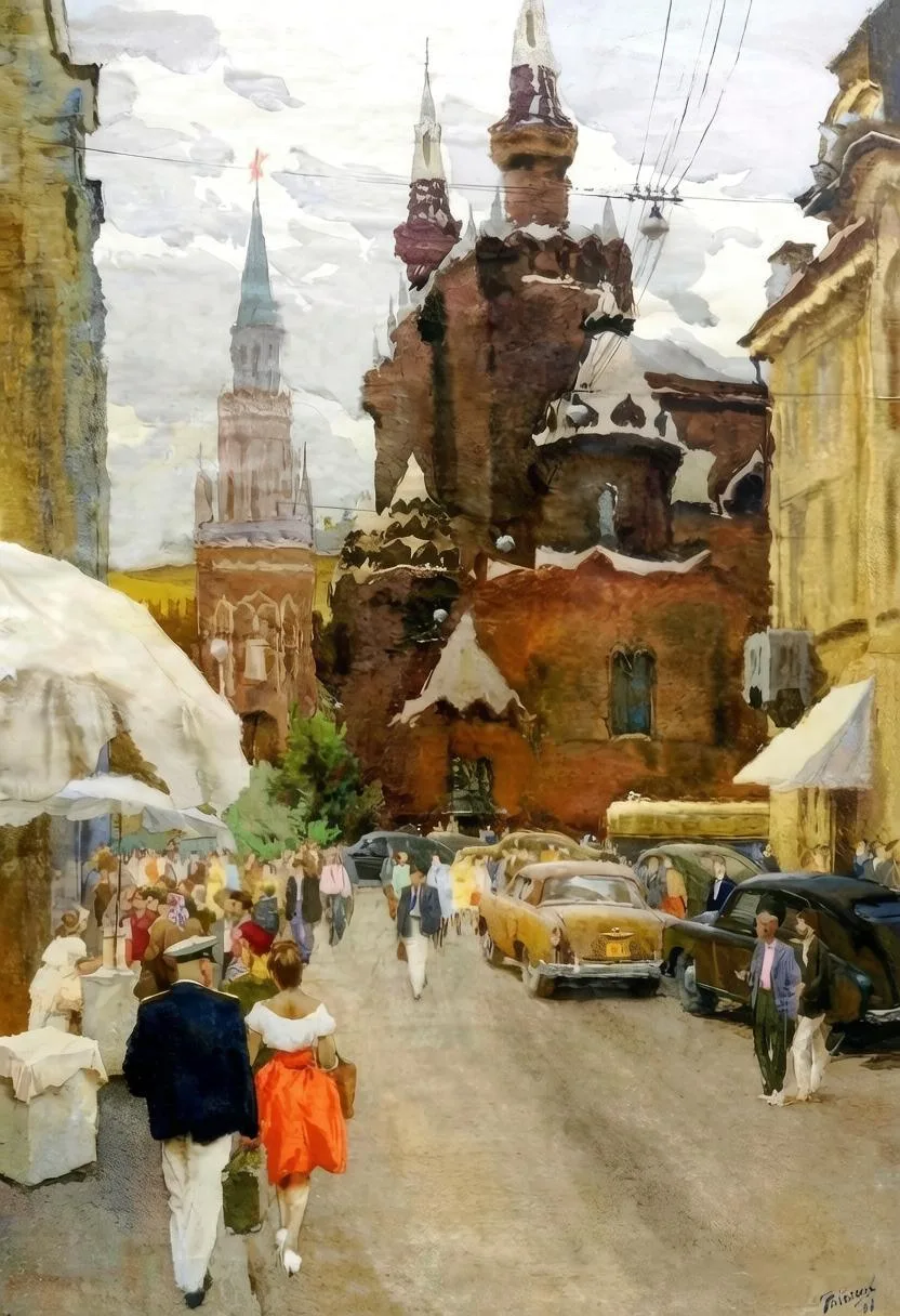 🎨 Москва, которую мы потеряли: взгляд Бориса Семёнова на столицу 1958 года