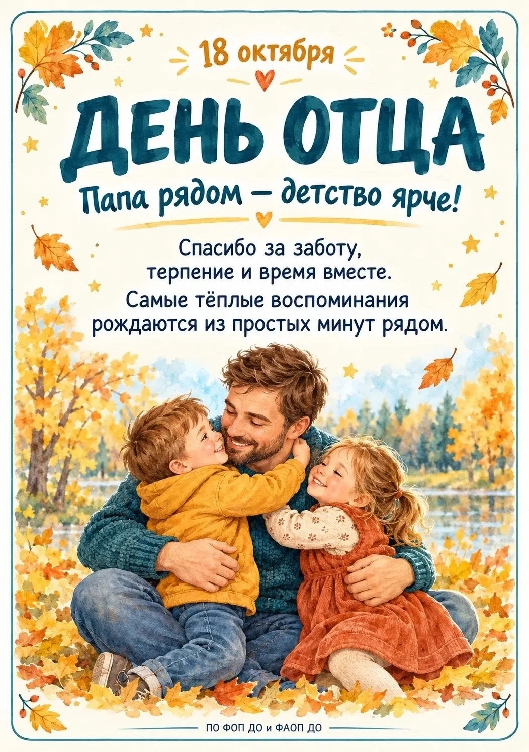 🍂 Папа рядом — детство ярче!