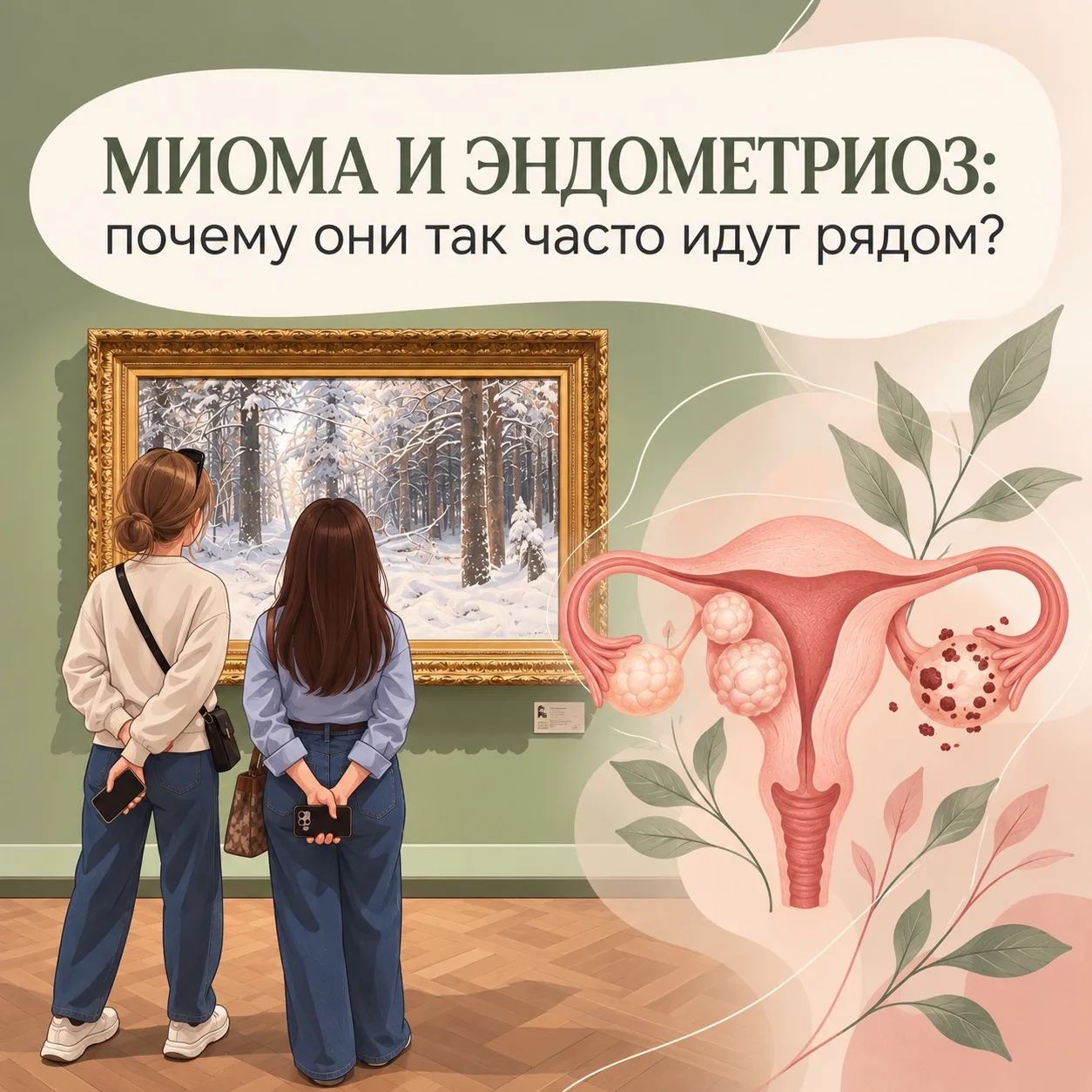 У одной женщины миома, у другой эндометриоз, а у третьей сразу обе проблемы. Почему так?