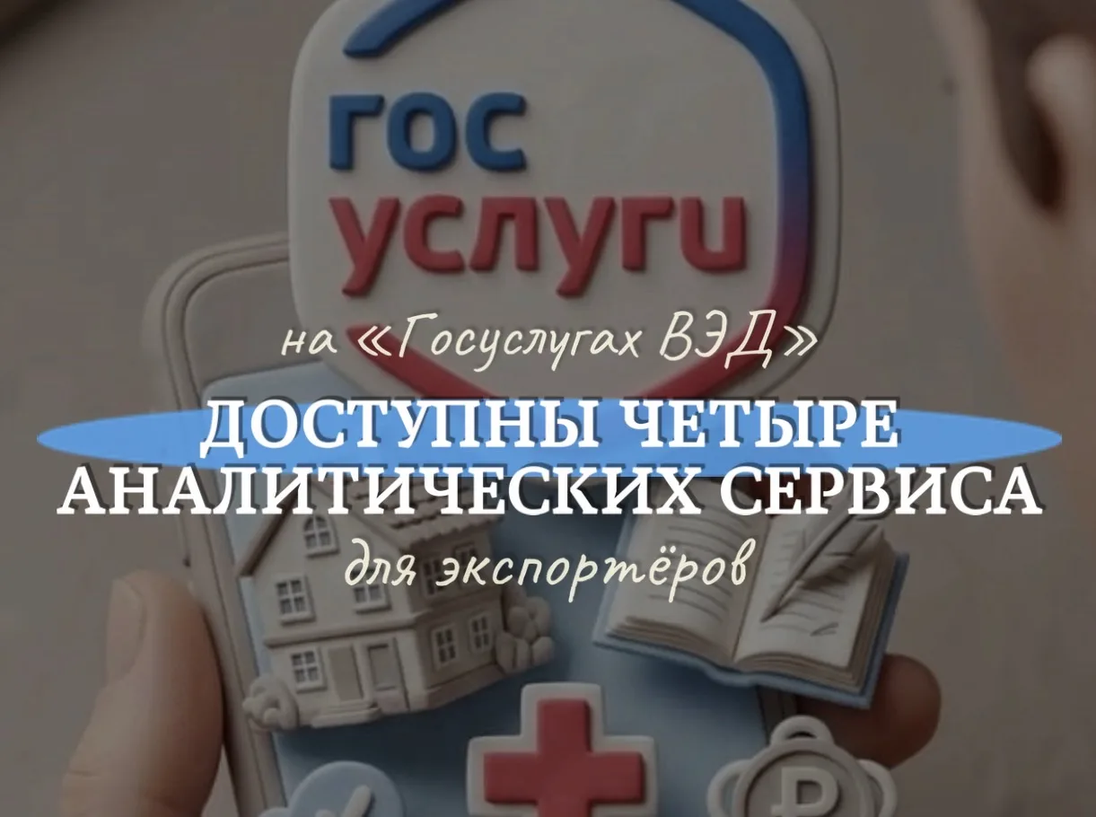 На «Госуслугах ВЭД» доступны четыре аналитических сервиса для экспортёров