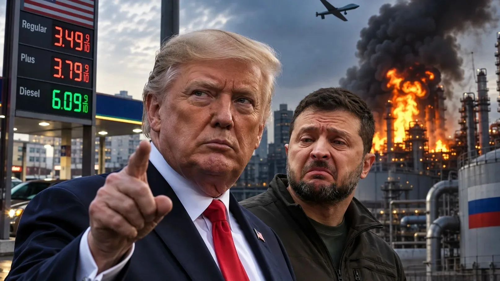 Трамп не считает атаки на российские НПЗ тем же самым, что и российские удары по украин...