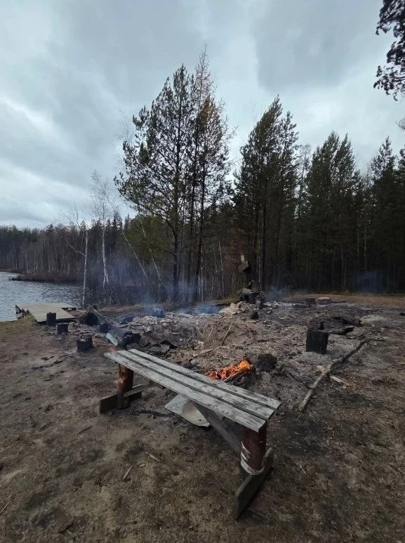 🔥 На озере Илим сгорела баня