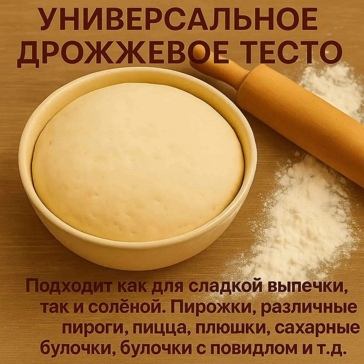 Универсальное дрожжевое тесто 🔥