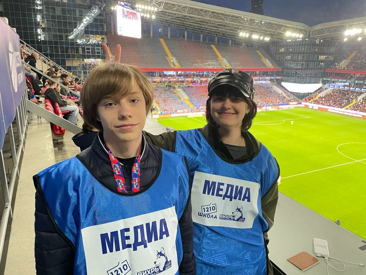 Ученики медиакласса — участники «Школьного дня» на матче ПФК ЦСКА!