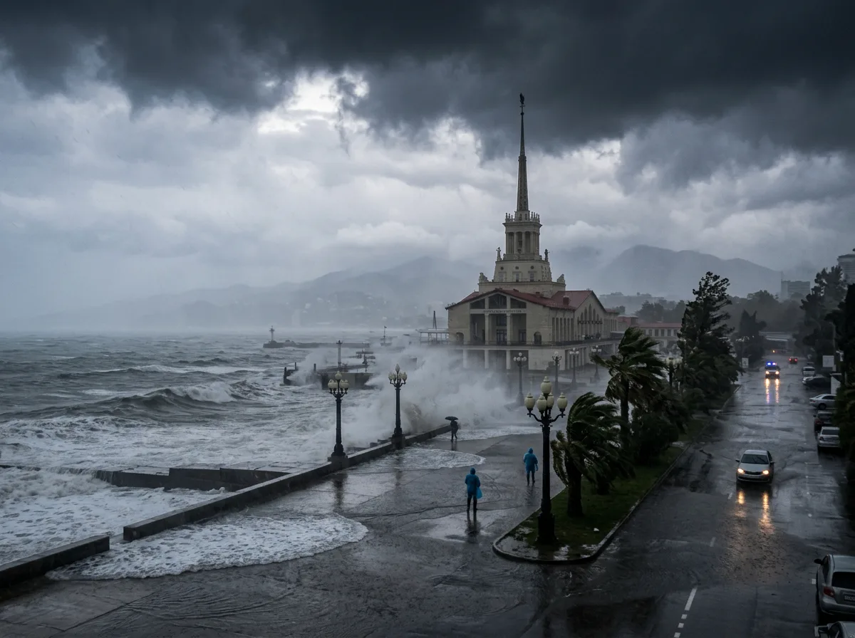 ⚡️ На Сочи обрушилась непогода.☔️ Ливни и грозы будут продолжаться до вечера пятницы - ...