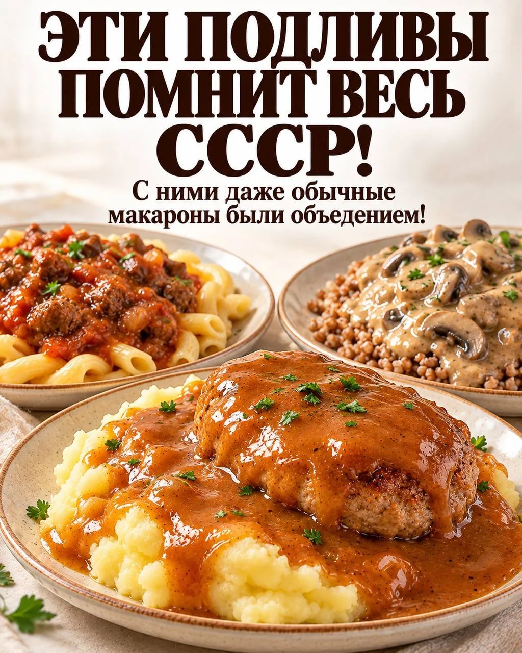 🤤 ПОДЛИВЫ ИЗ СССР — ВКУС, КОТОРЫЙ НЕ ЗАБЫТ! 🍽️