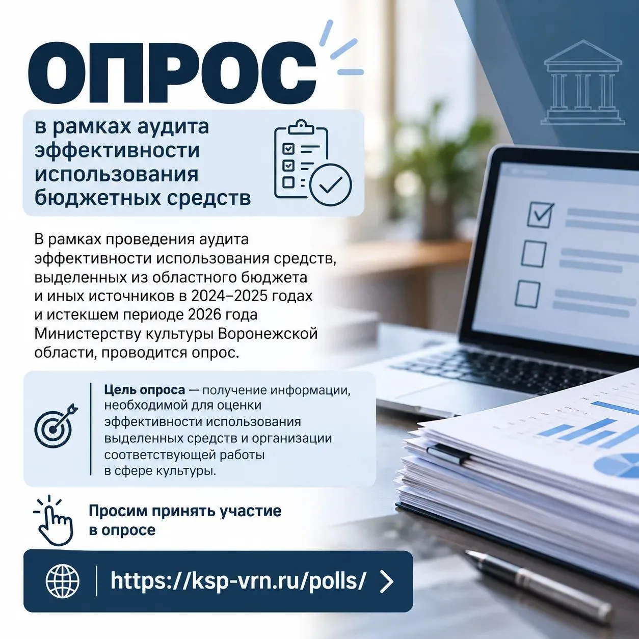 В связи с проведением Контрольно-счетной палатой Воронежской области проверки сферы кул...